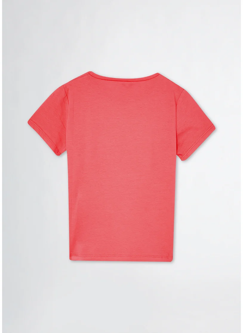 Liu Jo Cotton T-Shirt with Logo