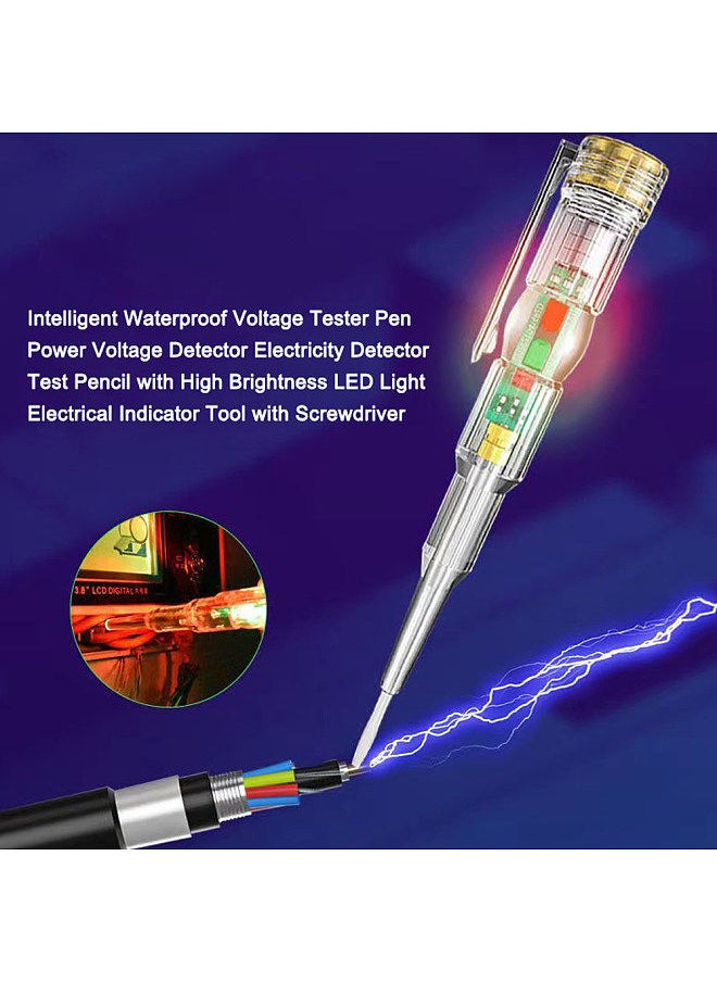 Generic - Intelligent Waterproof Voltage Tester Pen Power Voltage Detector Electricity Detector Test Pencil - Image 1