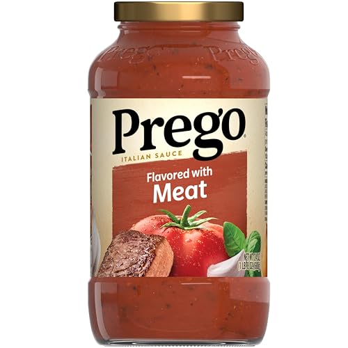 Prego Pasta Sauce, Italian Tomato Sauce with Meat, 24 Ounce Jar - Image 1