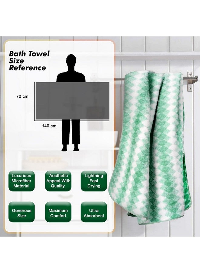 Status Contract Bath Towels |(70 x140 cm) Coral Fleece Quick Dry Towel| Luxury Bath Towels with Hook |Lightweight Travel Towel | Microfiber Hair Towel for Men & Women |(Green), 300 Tc - Image 2