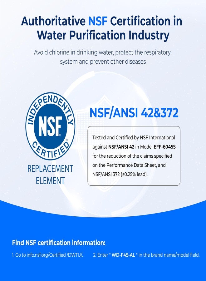 ووتر دروب فلتر مياه قلوي Waterdrop DA97-17376B، يعزز درجة الحموضة، بديل لـ HAF-QIN/EXP، DA97-08006C، RF28R7201SR، RF28R7351SG، WD-F45-AL، 4 فلاتر - Image 4