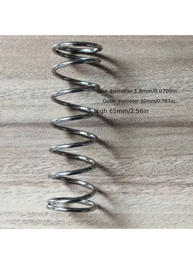 3 Large Diameter Compression Return Springs High Elastic Shock Absorbing Umbrella Springs Wire Diameter 1.8mm Outer Diameter 20mm Height 65mm - Image 2