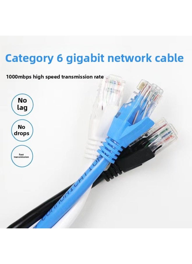 Generic Manufacturer Customized Network Cable Jumper Finished Product Cat6E Super Six Network Cable Unshielded Network Cable Router Cable Network Cable-Color:black-Line Length:1m  - Image 2