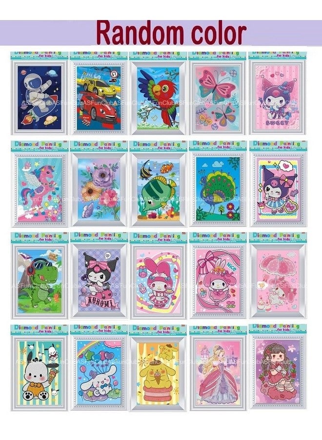 ASFunClub 4Pcs Diamond Painting Kits For Kids Arts And Crafts Diy Craft Art Kit Girls Gift Kit-Multi Design - Image 4