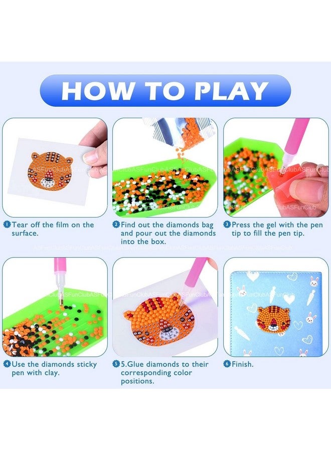 ASFunClub 4Pcs Diamond Painting Kits For Kids Arts And Crafts Diy Craft Art Kit Girls Gift Kit-Multi Design - Image 5
