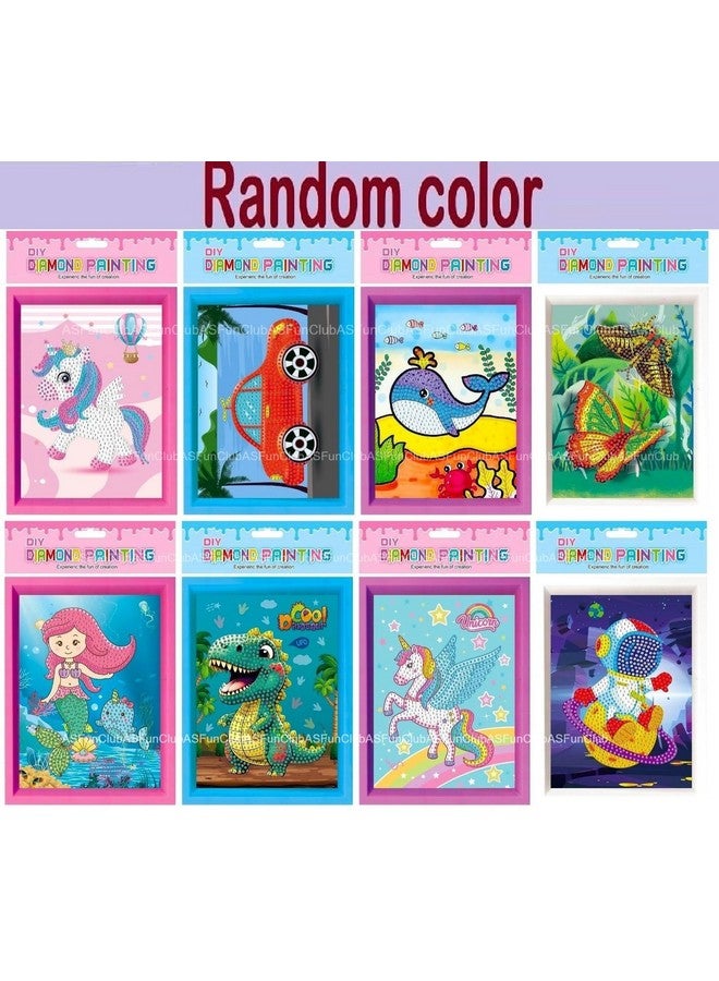 ASFunClub 4Pcs Diamond Painting Kits For Kids Arts And Crafts Diy Craft Art Kit Girls Gift Kit-Multi Design - Image 3