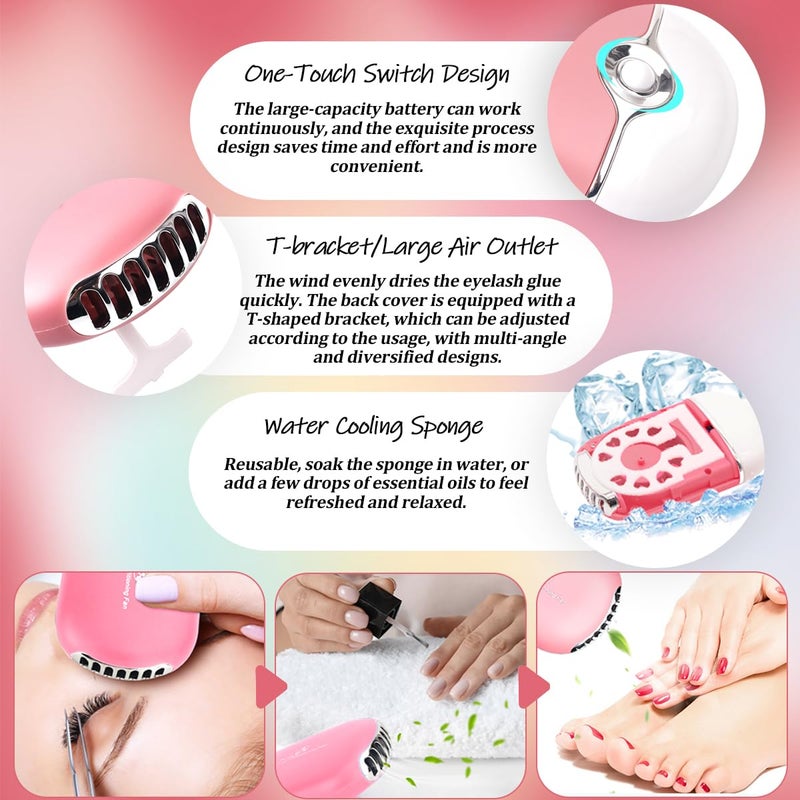 DNSGOOR DIY Lash Extension Kit with 280 PCS 9-16mm 40D Lashes Clusters 200ml/6.7fl.oz Lash Cleanser Eyelash Shampoo Mini USB Portable Lash Fan Bond and Seal Remover Eyeliner Eyelid Cleaning Brush - Image 3