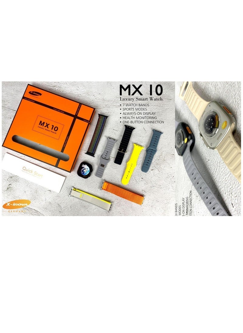 X-Inova Smart Watch MX 10 with 7 fashionable watch straps and Always on Clock