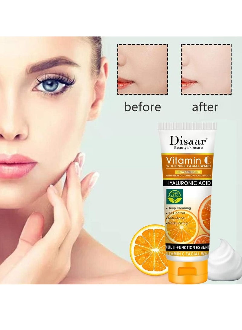 ديسار غسول الوجه بفيتامين سي من ديزار  – بحمض الهيالورونيك والجلوتاثيون، مضاد لحب الشباب وتنظيف عميق للبشرة 100 مل - Image 5