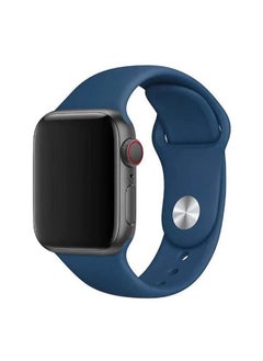 Apple Watch Strap, Silicone Apple Watch band for Apple Watch Series 5/6/7 42/44/45mm Ocean Blue