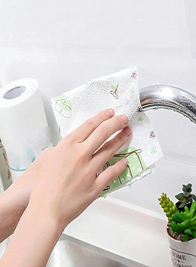 KRUPAVI Multi Purpose Kitchen Tissue Paper Towel Roll, 2 Ply, 1 Rolls - 50 Sheets, Soft And Highly Absorbent Towels for All Surfaces - Strong & 100% Natural Virgin Cellulose Fiber - Image 5