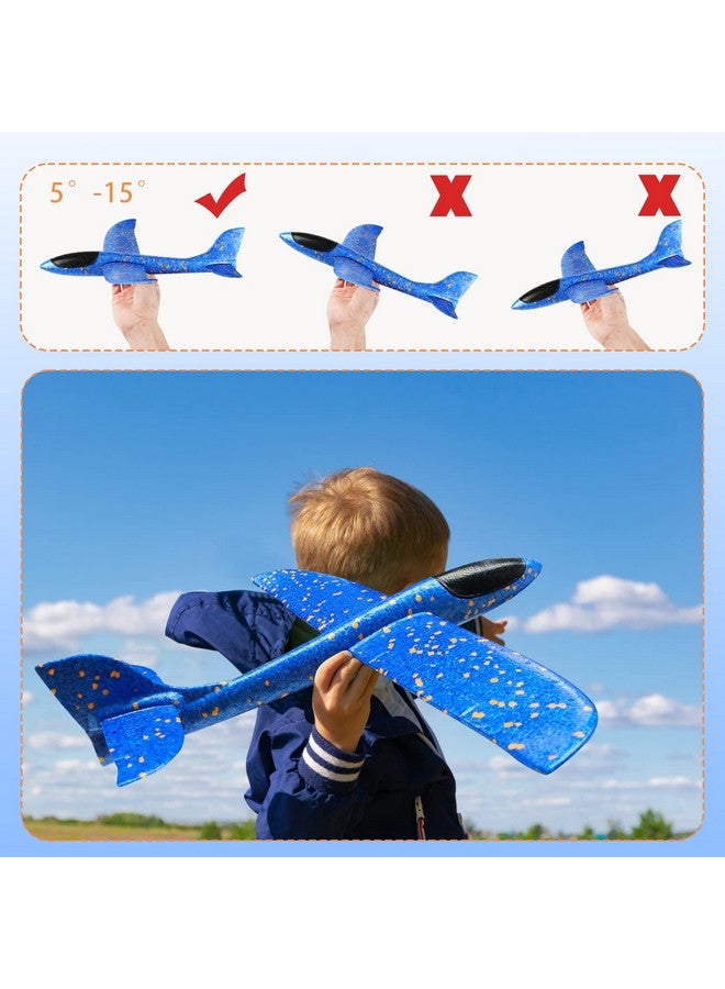 VCOSTORE مجموعة VCOSTORE من 2 طائرة رغوية للأطفال، 13.3" طائرات انزلاق رغوية، ألعاب ستيروفوم طائرة للطيران للأطفال من 3 إلى 12 سنة وللراشدين مع اللعب في الهواء الطلق. - Image 4