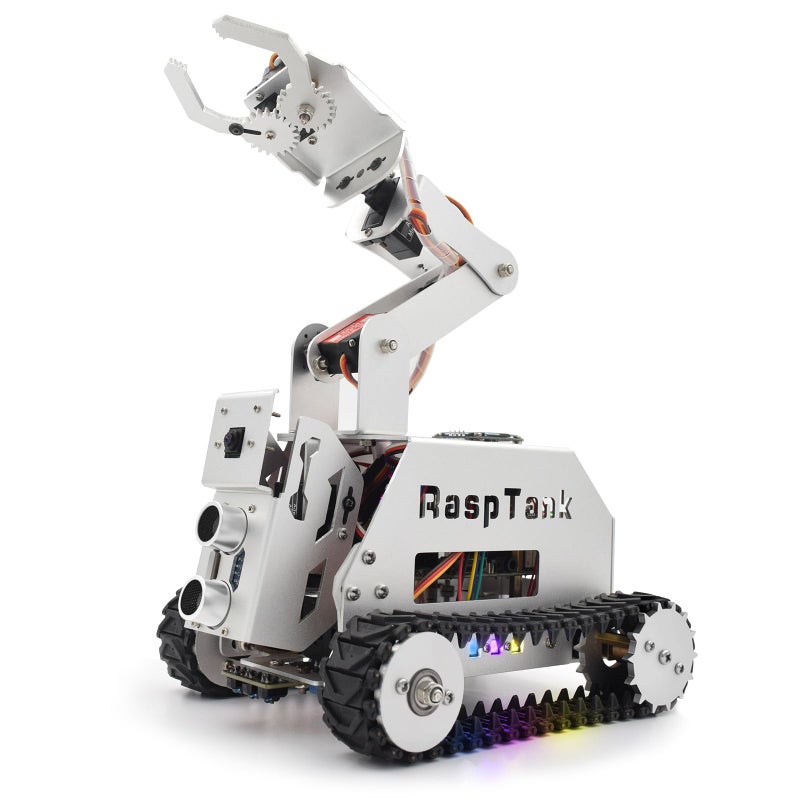 Adeept RaspTank Metal Smart Car Kit for Raspberry Pi 54B3B3BBoard Not Included Tank Tracked Robot with 4DOF Robotic Arm OpenCV Obstacle Avoidance Line Tracking with Digital Tutorials - Image 3