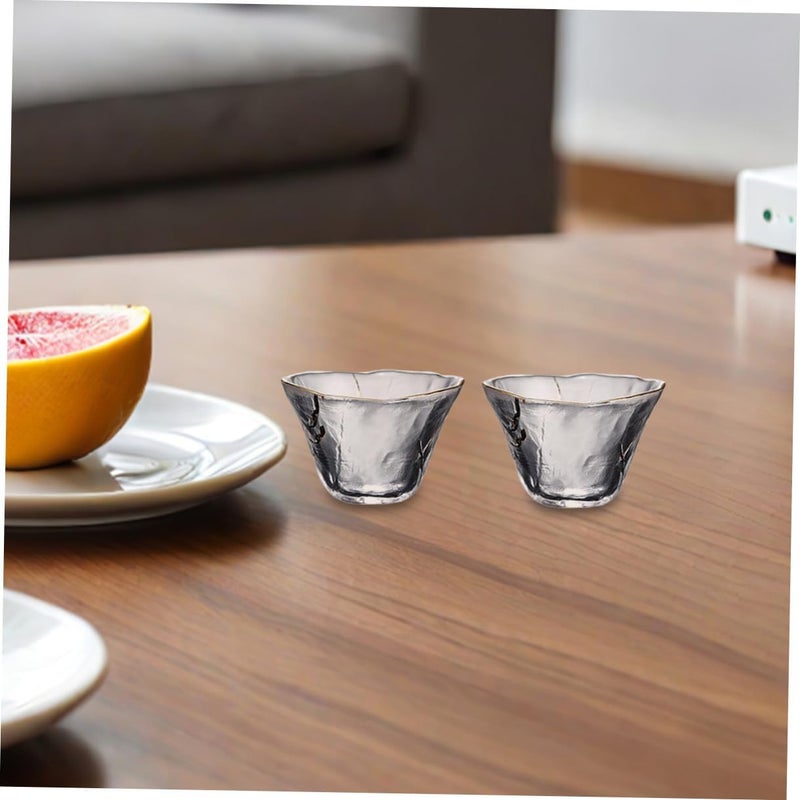 Cabilock 4PCS Sake Glasses Set, Small Clear Glass Saki Wine Cup, Japanese Crystal Tea Cup for Cold/Warm/Hot Sake for Home and Entertaining - Image 4