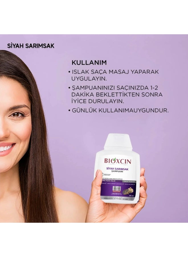 بيوكسين شامبو بيوكسين العشبي المضاد لتساقط الشعر بالثوم الأسود: يقوي الشعر ويزيد من كثافته (300 مل) - Image 3