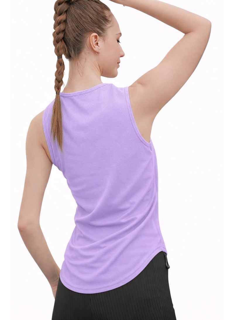 Vitra World Women Quick Dry Sleeveless Workout Tank Top Slim Fit Crew Neck Athletic Yoga Running  Gym Shirt Breathable Lightweight Anti-Shrink Sports Fitness Training - Image 2