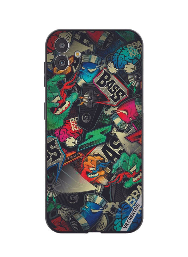 VR CREATIVE Protective Case Cover For Samsung Galaxy M13 5G Bass Design Multicolour - Image 1
