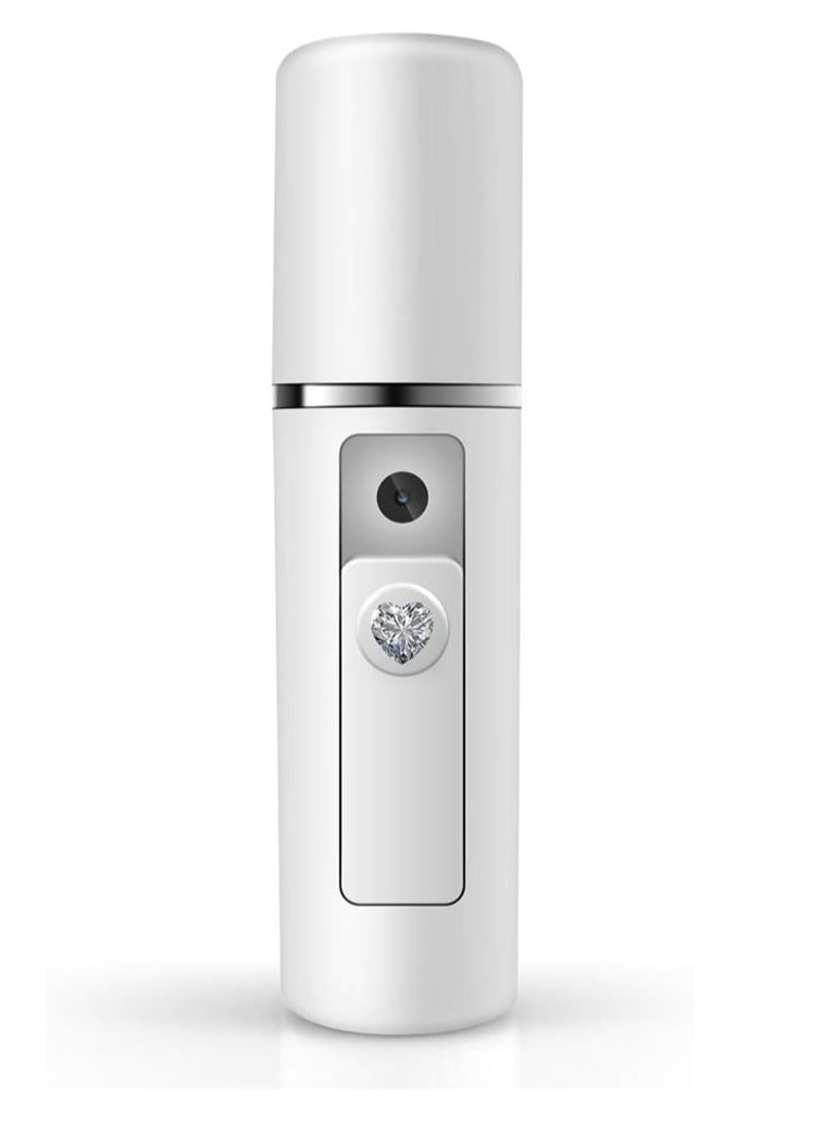 ORiTi Nano Facial Mister Moisturizing Atomization Humidifier Cool Mist Facial Steamer Handy Mist Sprayer Moisturizing & Hydrating for Skin Care, Makeup, Eyelash Extensions (WHITE)  - Image 1