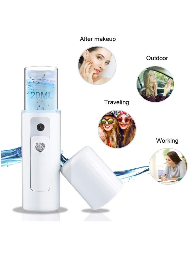 ORiTi Nano Facial Mister Moisturizing Atomization Humidifier Cool Mist Facial Steamer Handy Mist Sprayer Moisturizing & Hydrating for Skin Care, Makeup, Eyelash Extensions (WHITE)  - Image 3