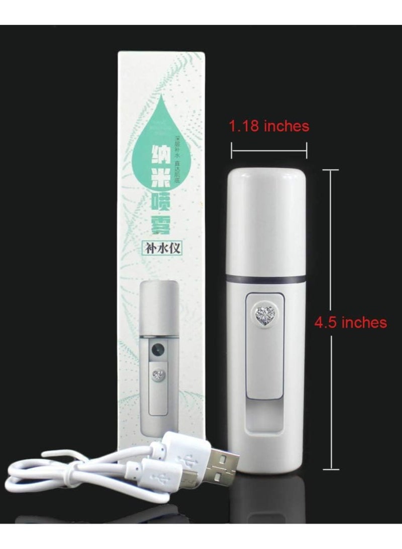 ORiTi Nano Facial Mister Moisturizing Atomization Humidifier Cool Mist Facial Steamer Handy Mist Sprayer Moisturizing & Hydrating for Skin Care, Makeup, Eyelash Extensions (WHITE)  - Image 2