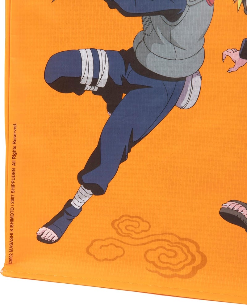 KONIX Naruto Shippuden Tote Bag 40 x 45 x 20 cm Recycled Material Naruto Sasuke Kakashi Itachi Pattern Orange - Image 3
