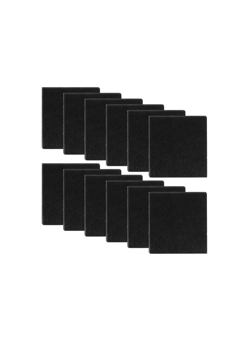 Generic Cat Litter Filter Cotton, Carbon Odor Filters, Cat Litter Filter Carbon Filter Replacement 10*11cm Compost Bin Filters for Hooded Cat Litter Tray and Cat Litter Boxes Pan Odor Control(Black)(24pcs)  - Image 1