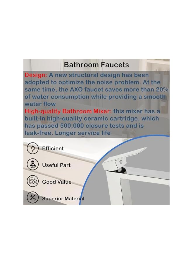 The Bros Bathroom Faucet,Bathroom Sink Faucet,Single Hole Faucet,Single Handle Bathroom Faucet with Supply Lines (Brushed Nickel) - Image 2