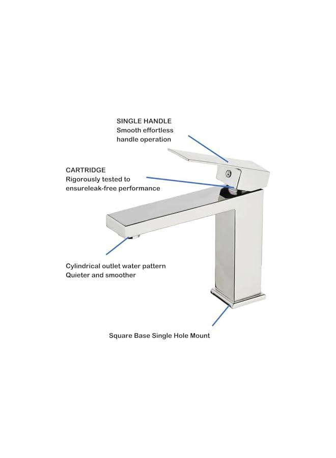 The Bros Bathroom Faucet,Bathroom Sink Faucet,Single Hole Faucet,Single Handle Bathroom Faucet with Supply Lines (Brushed Nickel) - Image 4