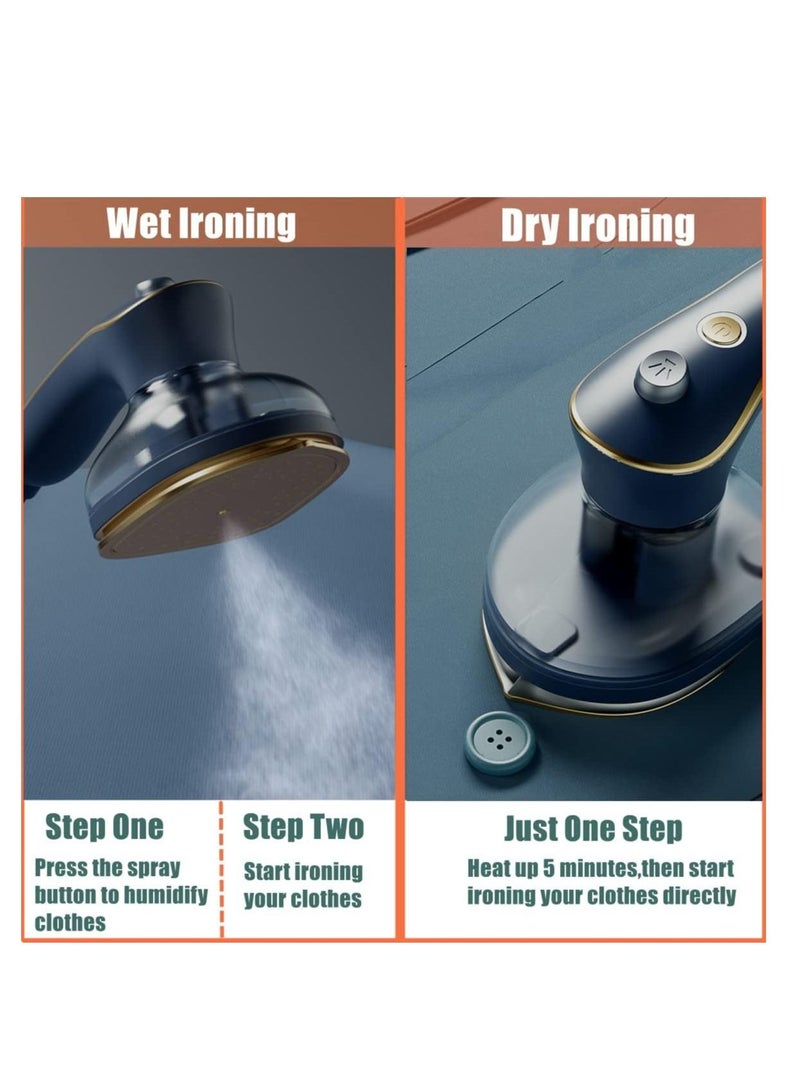 SYOSI Travel Iron Mini with Steam, Travel Mini Steam Iron, Handheld Steamer Iron Portable Mini Iron Steamer, Garment Fabric Wrinkles Remover Support Dry And Wet Ironing for Home Business Travel - Image 3