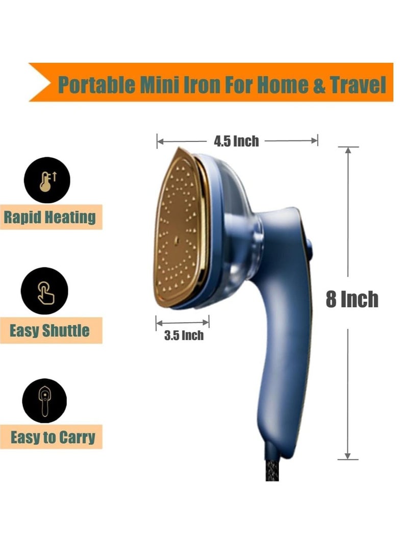 SYOSI Travel Iron Mini with Steam, Travel Mini Steam Iron, Handheld Steamer Iron Portable Mini Iron Steamer, Garment Fabric Wrinkles Remover Support Dry And Wet Ironing for Home Business Travel - Image 5