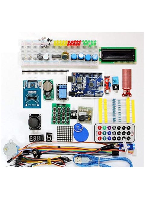 Arduino UNO R3 Learning Starter Kit – Upgraded Version with Comprehensive Components for Beginners and DIY Projects