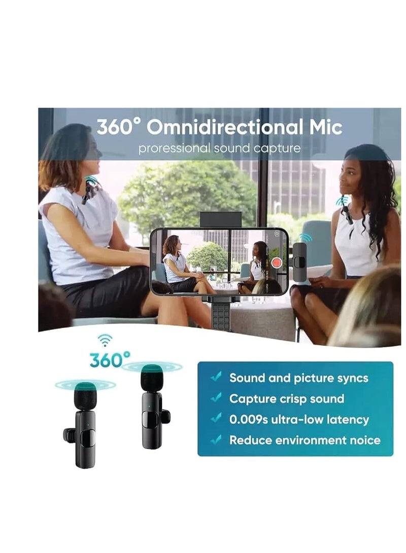 ELTRAZONE Wireless Microphone Lavalier Microphone 2 in 1 for iPad YouTube Facebook Live Streaming Vlog Audio Recording Cordless Mini mic with noise reduction and Plug-Play- Bluetooth  - Image 2