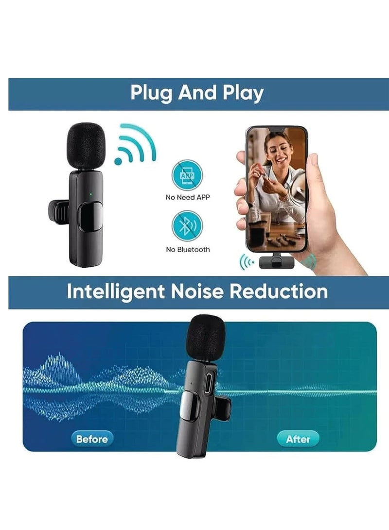 ELTRAZONE Wireless Microphone Lavalier Microphone 2 in 1 for iPad YouTube Facebook Live Streaming Vlog Audio Recording Cordless Mini mic with noise reduction and Plug-Play- Bluetooth  - Image 5