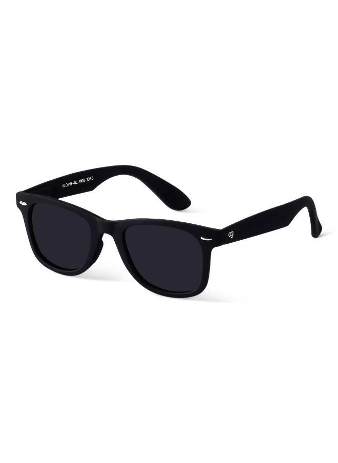 Woggles Black polarized wayfarer sunglasses|100% UV Protection|Men & Women