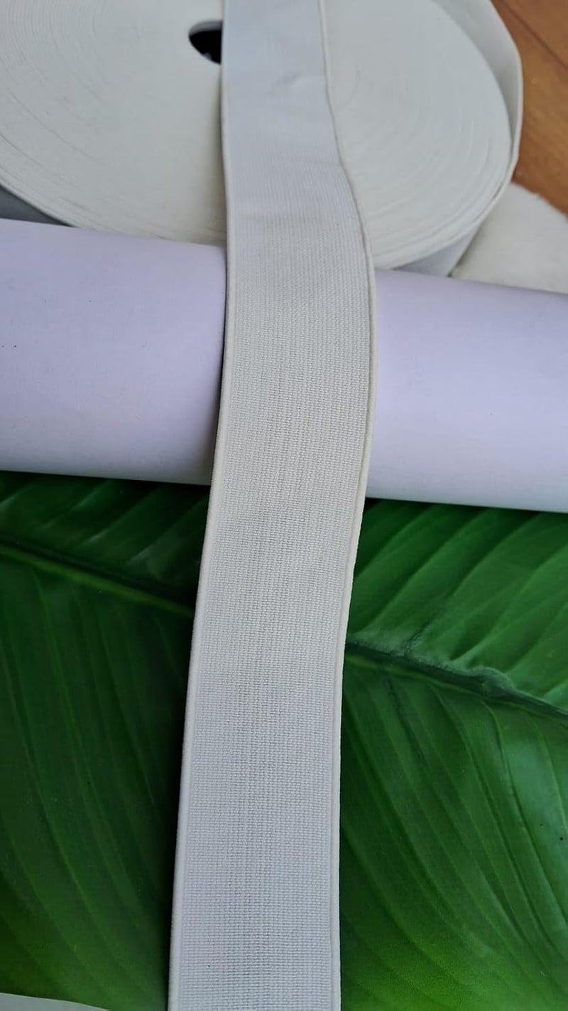 Generic Aerene lace Elastic Tape White 25 Mtrs 125 Inch Trims Used for Suits Dresses Lehanga Embroidery Crafts Curtains Home Decor Sewing Blouse  - Image 3