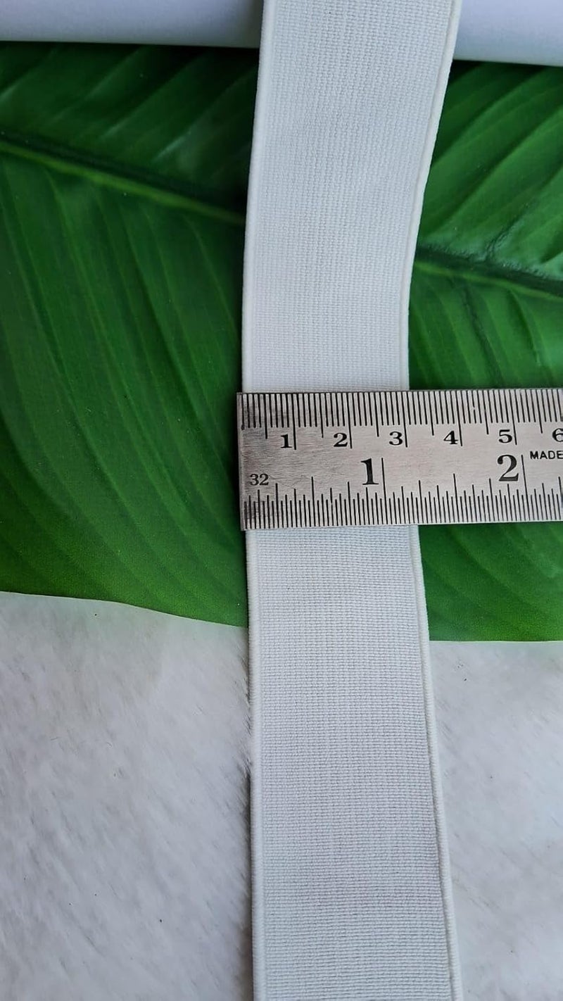 Generic Aerene lace Elastic Tape White 25 Mtrs 125 Inch Trims Used for Suits Dresses Lehanga Embroidery Crafts Curtains Home Decor Sewing Blouse  - Image 2