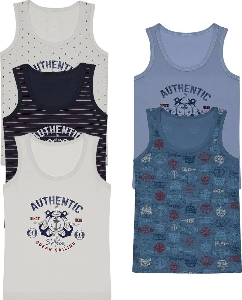 دونيلا 5 Color Printed Boy Undershirt - 77711283B
