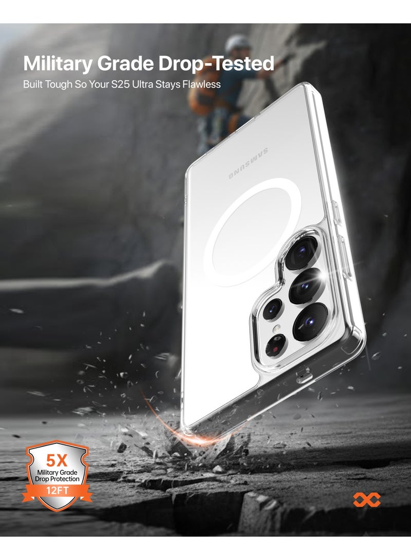 INFINYTY Samsung Galaxy S25 Ultra Clear Case- Zepho Transparent Wireless Charging Compatible, Military Grade 12ft Drop-Protection, Crystal Clear Transparency & Effective Anti-Yellowing Technology, Dual-Layer Design, Impact Resistance for Everyday Use - Image 3