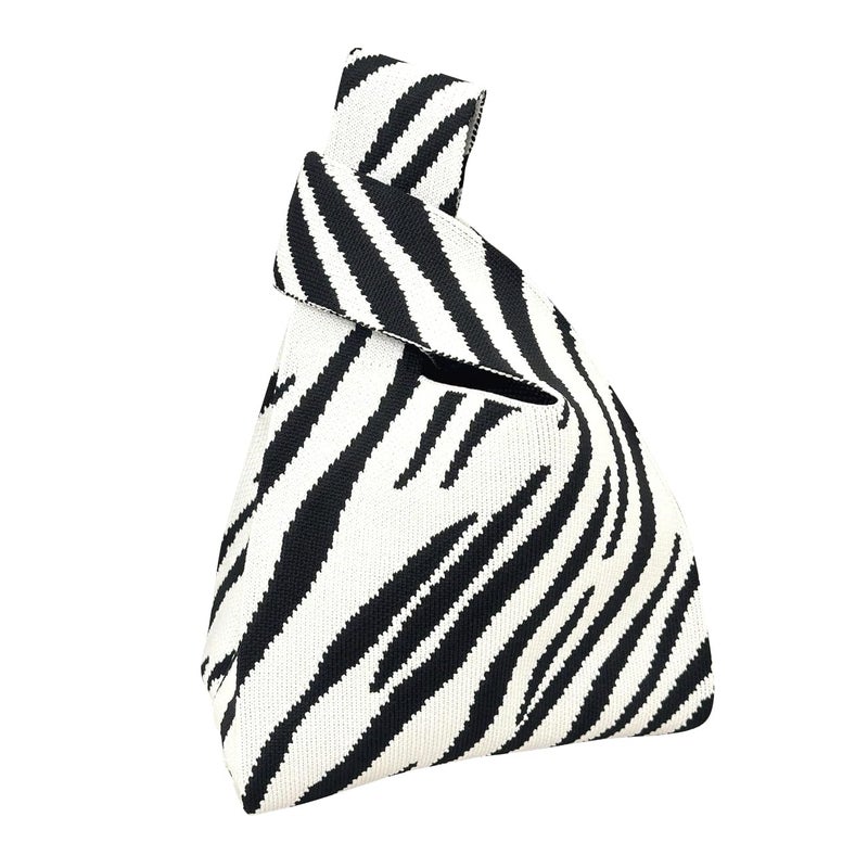 Kawn ® Crochet Wrist Handbag for Women Wristlet Handbag Sleeve Knot Pouch Portable knitted breathable lightweight foldable Casual Small Purse Cute Tote Bag For Shopping, Dating, Travel - Image 1