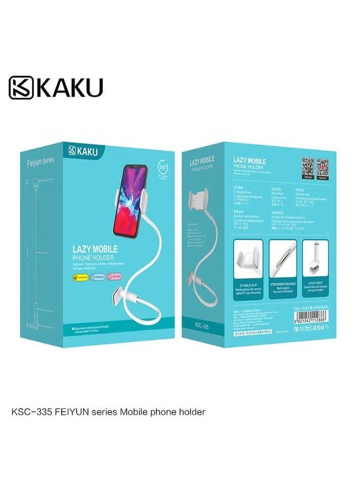 Kaku Portable Desktop Phone Holder Adjustable Stand for Desk, Bed & Office, Sturdy & Flexible Mount for Smartphones and Tablets – Ergonomic Design for Hands-Free Viewing, Compatible with iPhone, Samsung, Huawei & More