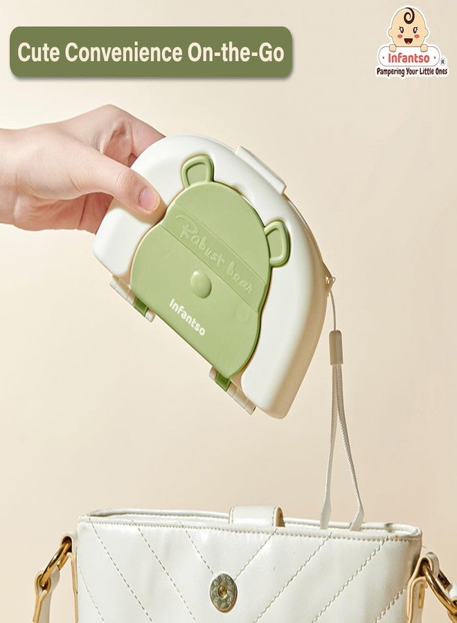 u-grow Infantso Robust Bear (6-in-1) 360° Movable Silicone Bristle Baby Feeding Bottle & Nipple Cleaning Brush Set | Easy to Clean Bottle Corners for Narrow Neck & Wide Neck | BPA Free, Easy Drying Storage - Image 4
