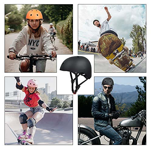 67i Bike Helmet for Adults Scooter Skateboard Helmet Cycling Bicycle Helmets for Men Women Youth Lightweight Adjustable for Multi-Sports Skateboarding with 11 Vents (L, Black) - Image 4