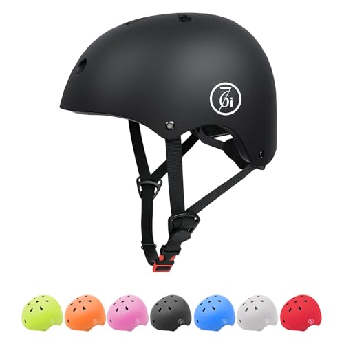 67i Bike Helmet for Adults Scooter Skateboard Helmet Cycling Bicycle Helmets for Men Women Youth Lightweight Adjustable for Multi-Sports Skateboarding with 11 Vents (L, Black) - Image 1