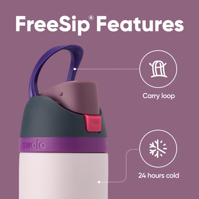 Owala FreeSip Insulated Stainless Steel Water Bottle with Straw for Sports, Travel, and School BPA-Free Sports Water Bottle, 24 oz, Dreamy Field - Image 2