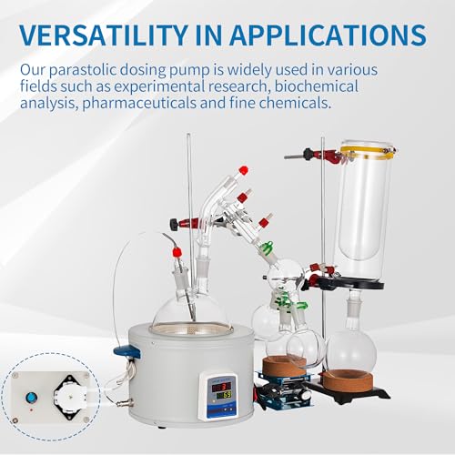 Tbest Peristaltic Pump,Peristaltic Liquid Pump 10ml -250ml/min Adjustable Flowing Peristaltic Dosing Pump for Aquarium Lab Analytical US Plug 110‑240V - Image 5