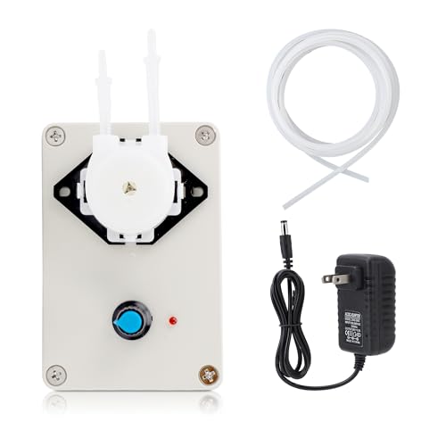 Tbest Peristaltic Pump,Peristaltic Liquid Pump 10ml -250ml/min Adjustable Flowing Peristaltic Dosing Pump for Aquarium Lab Analytical US Plug 110‑240V - Image 1