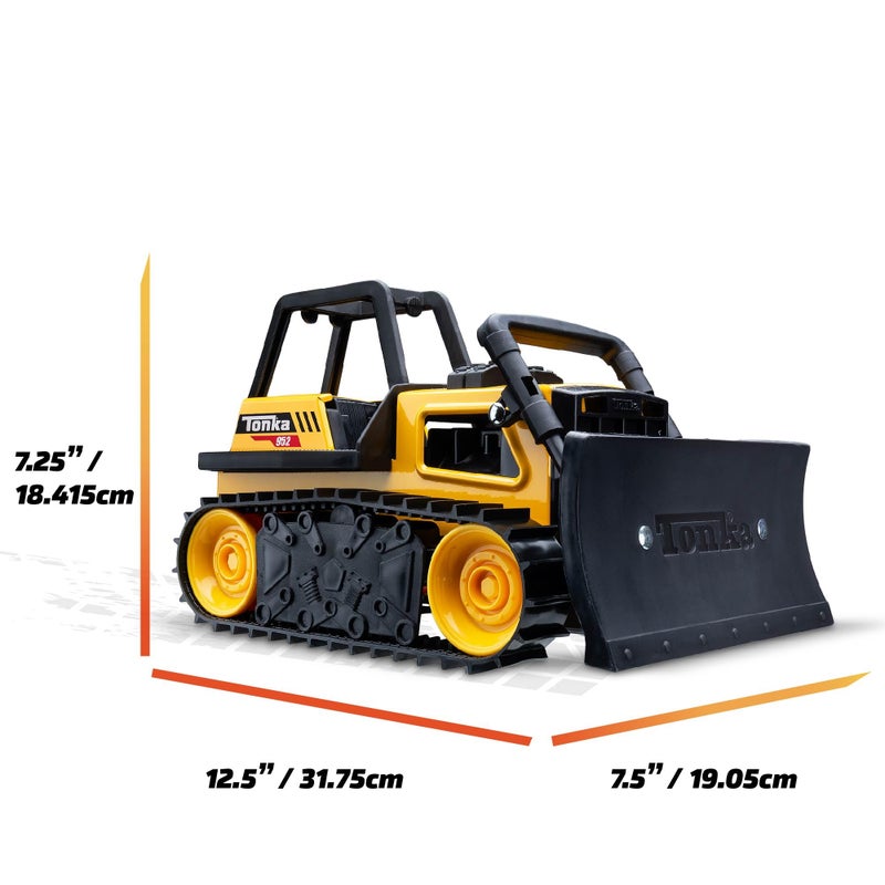 Tonka Steel Classics Bulldozer - Made with Steel & Sturdy Plastic, Yellow Toy Construction Truck, Boys and Girls, Kids, Toddlers, Ages 3+ - Image 5