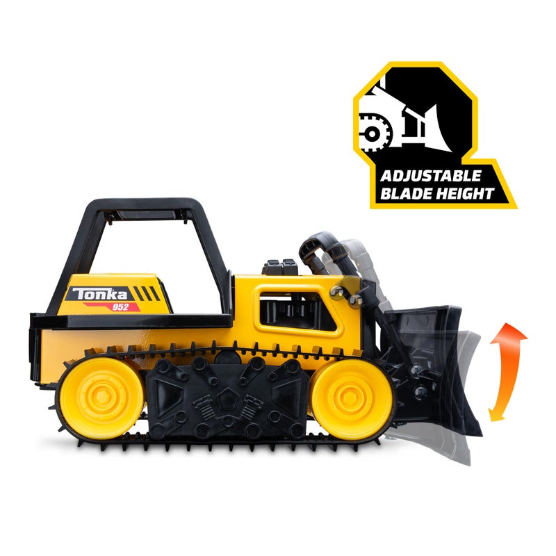 Tonka Steel Classics Bulldozer - Made with Steel & Sturdy Plastic, Yellow Toy Construction Truck, Boys and Girls, Kids, Toddlers, Ages 3+ - Image 3