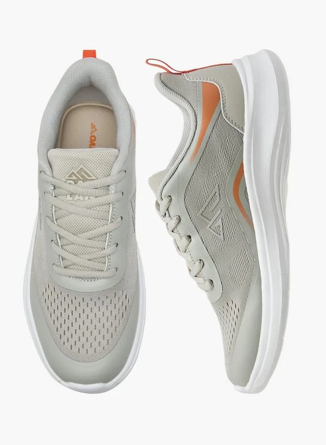 Oaklan by Shoexpress Textured Sports Shoes with Lace-Up Closure and Pull-Tab