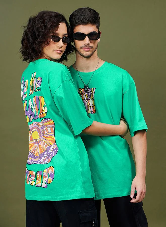 Mascln Sassafras Oversized Back Graphic Cotton T-Shirt by Styli